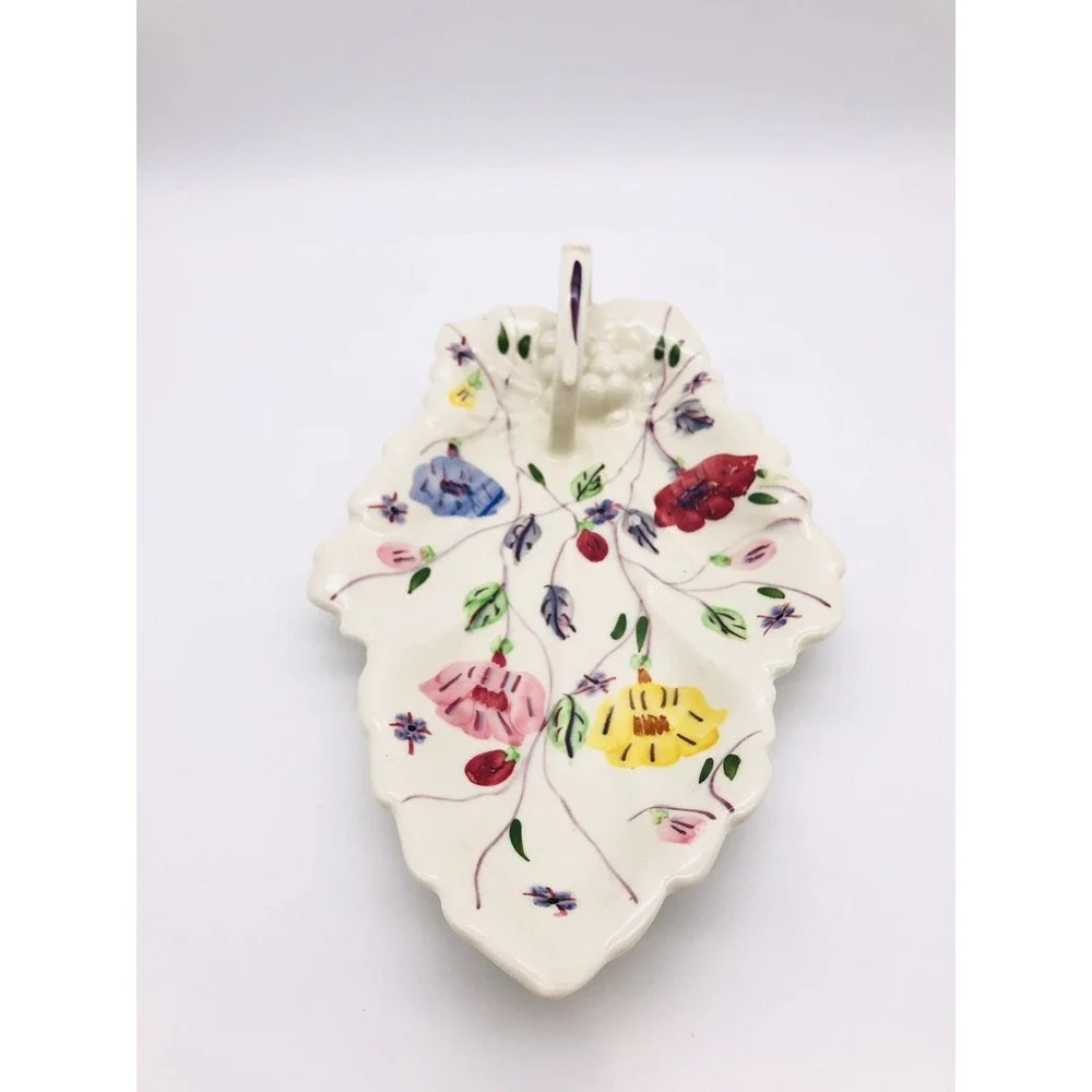 Blue Ridge China Southern Potteries Cottage Core Celery Relish Nappy Dish Floral